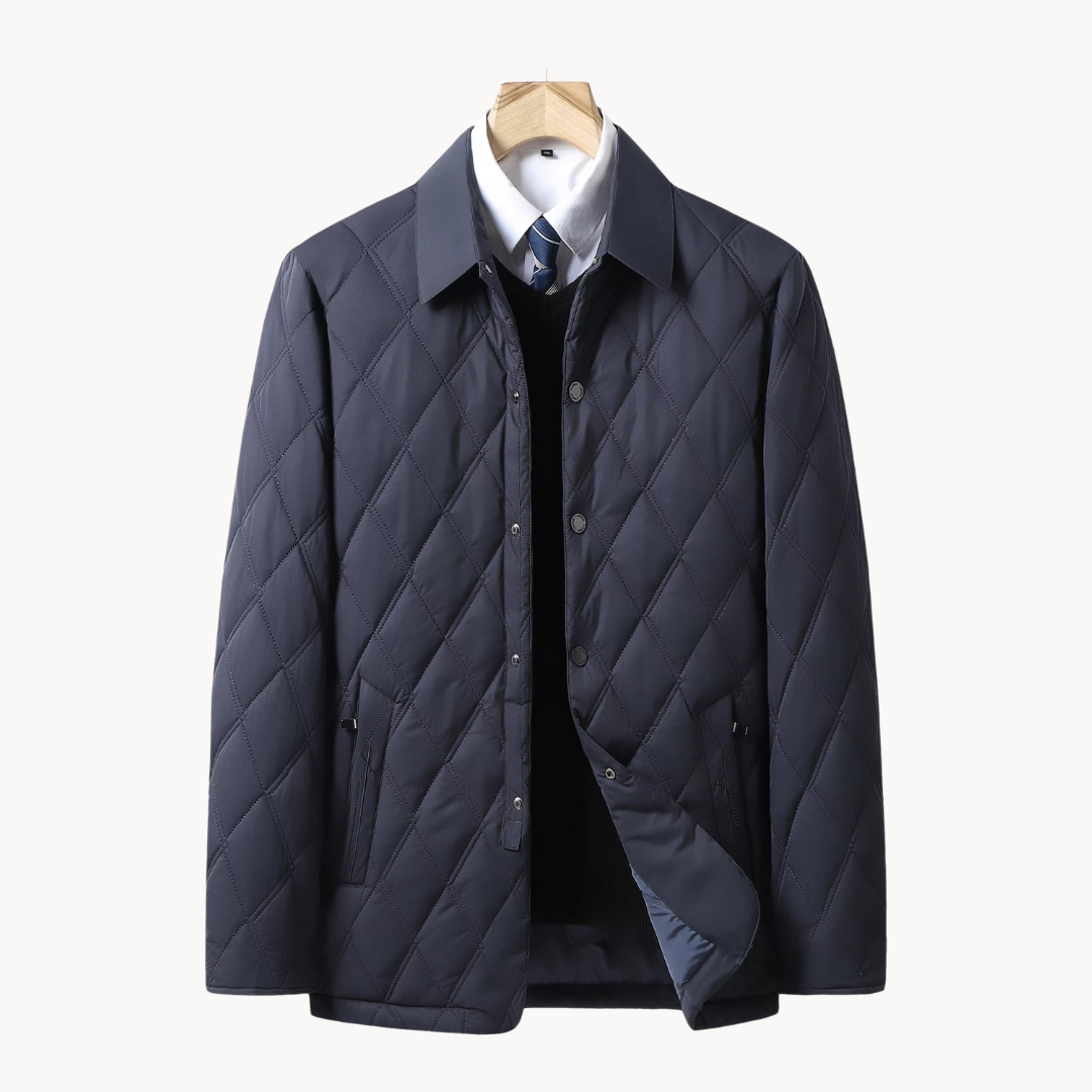 Manteau d'affaires matelassé hiver homme en polyester élégant 2