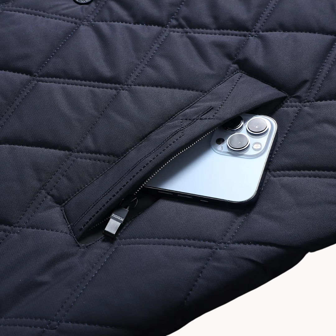 Manteau d'affaires matelassé hiver homme en polyester élégant 5