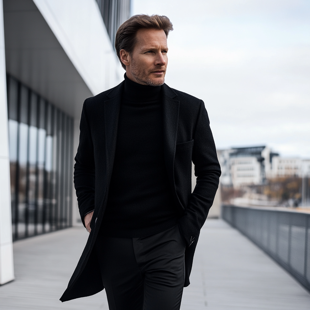 Manteau d'hiver intemporel pour homme en tissu isolant 2