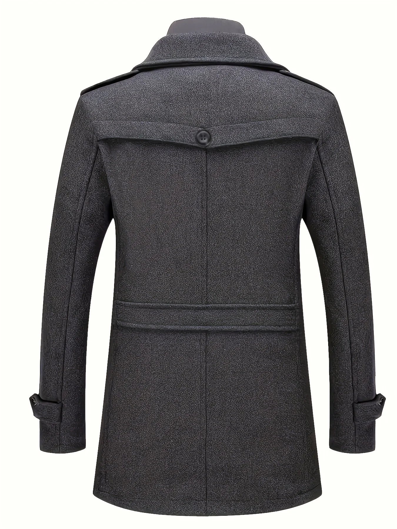 Manteau en laine homme hiver élégant et résistant au vent 5