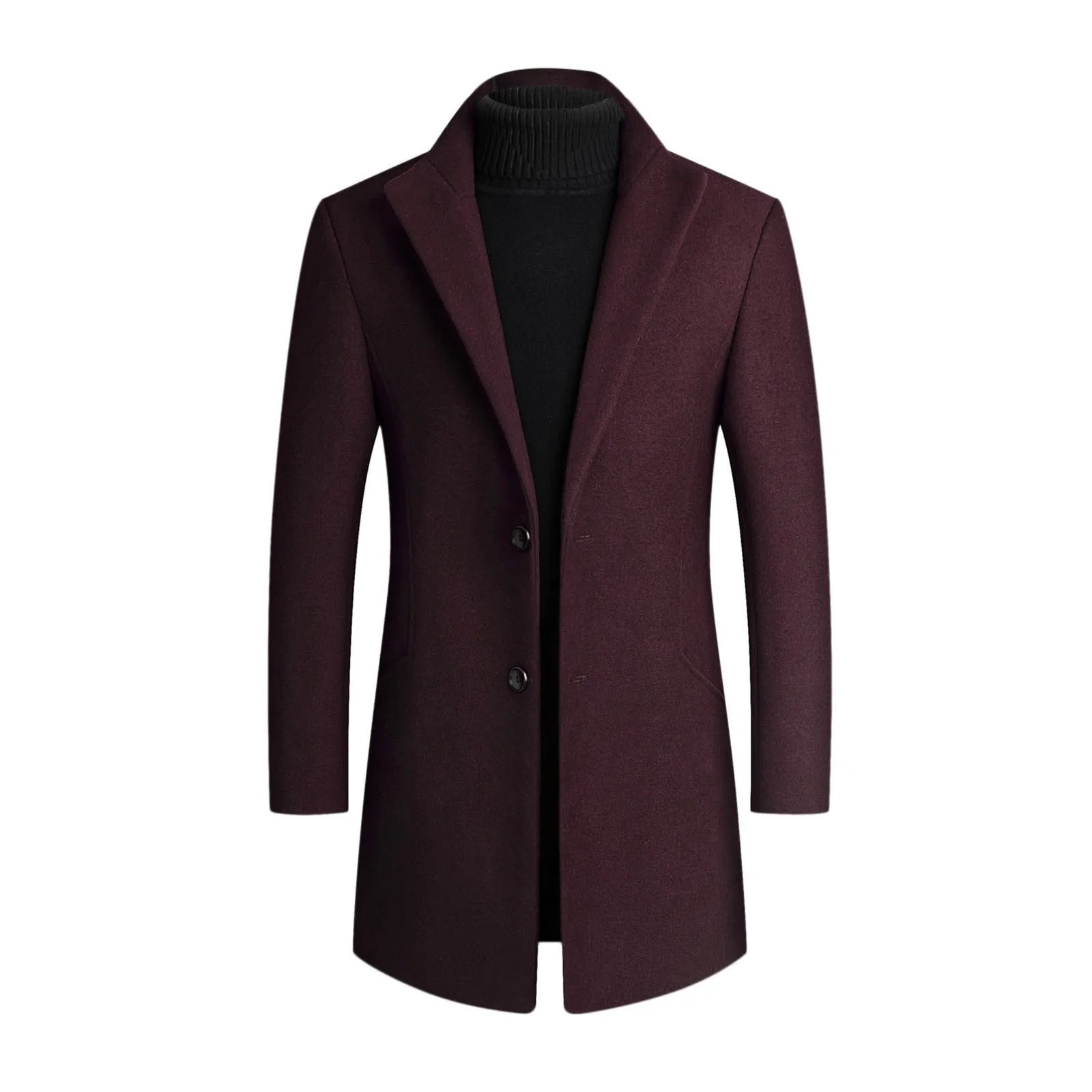 Manteau homme en laine classique pour hiver élégant 3