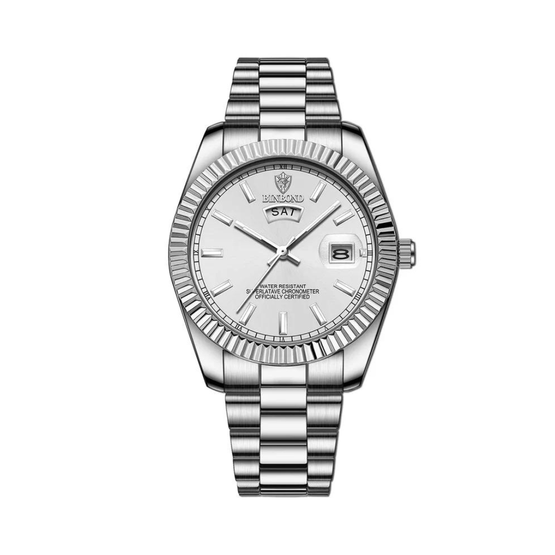 Montre homme luxe en acier inoxydable avec design sophistiqué 1