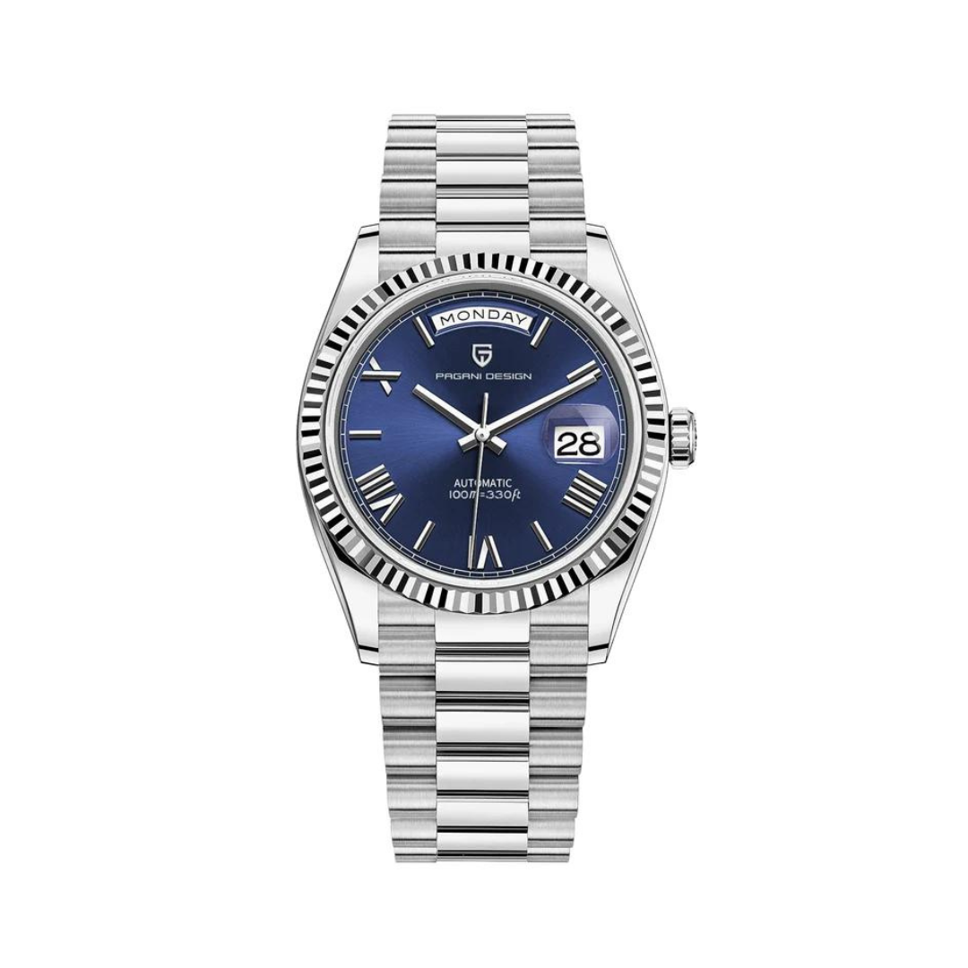 Montre homme luxe en acier inoxydable élégante et ajustable 0