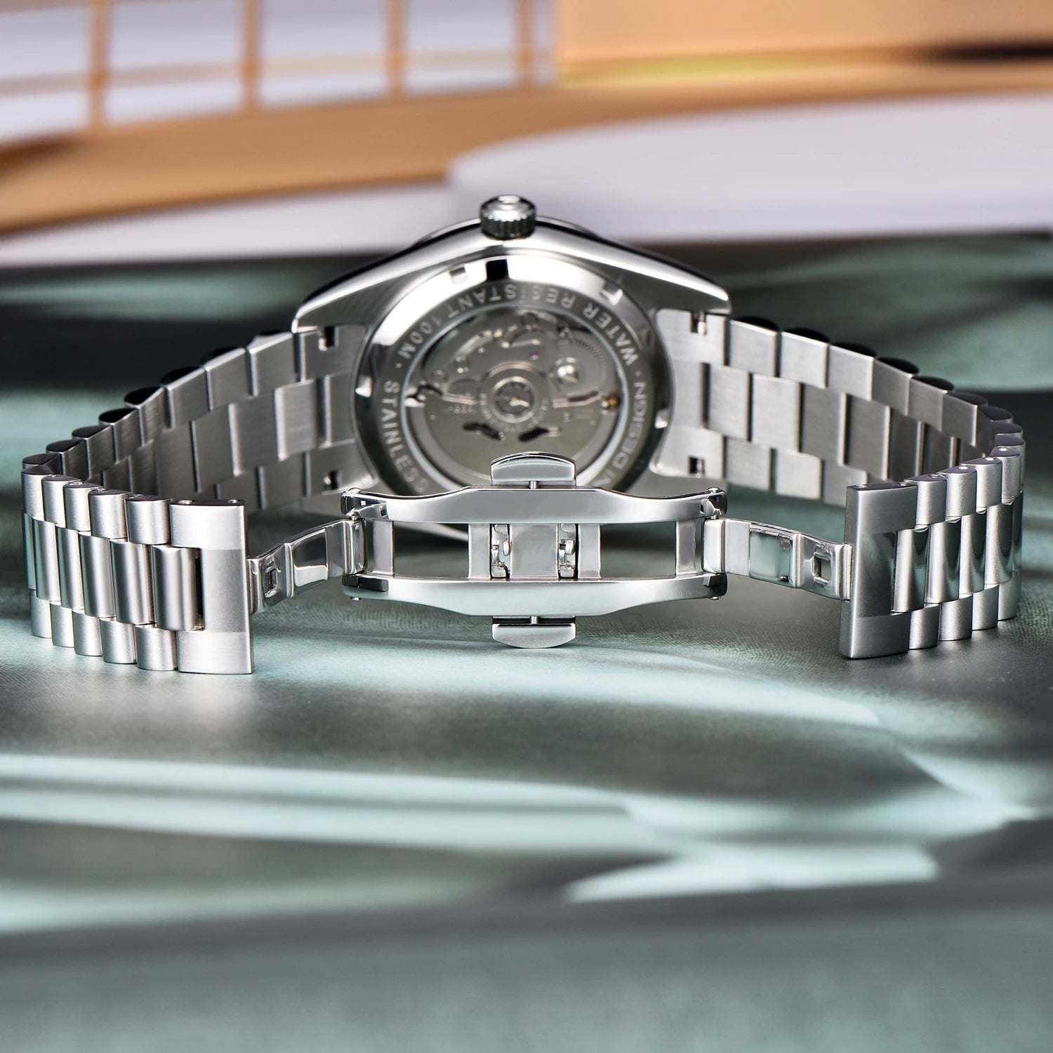Montre homme luxe en acier inoxydable élégante et ajustable 6
