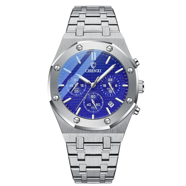 Montre homme luxe en acier inoxydable élégante et résistante à l'eau 3
