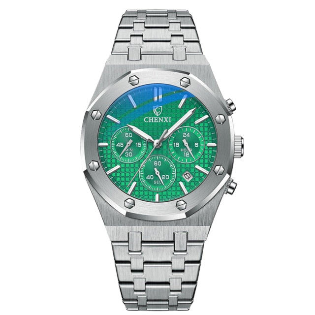 Montre homme luxe en acier inoxydable élégante et résistante à l'eau 5