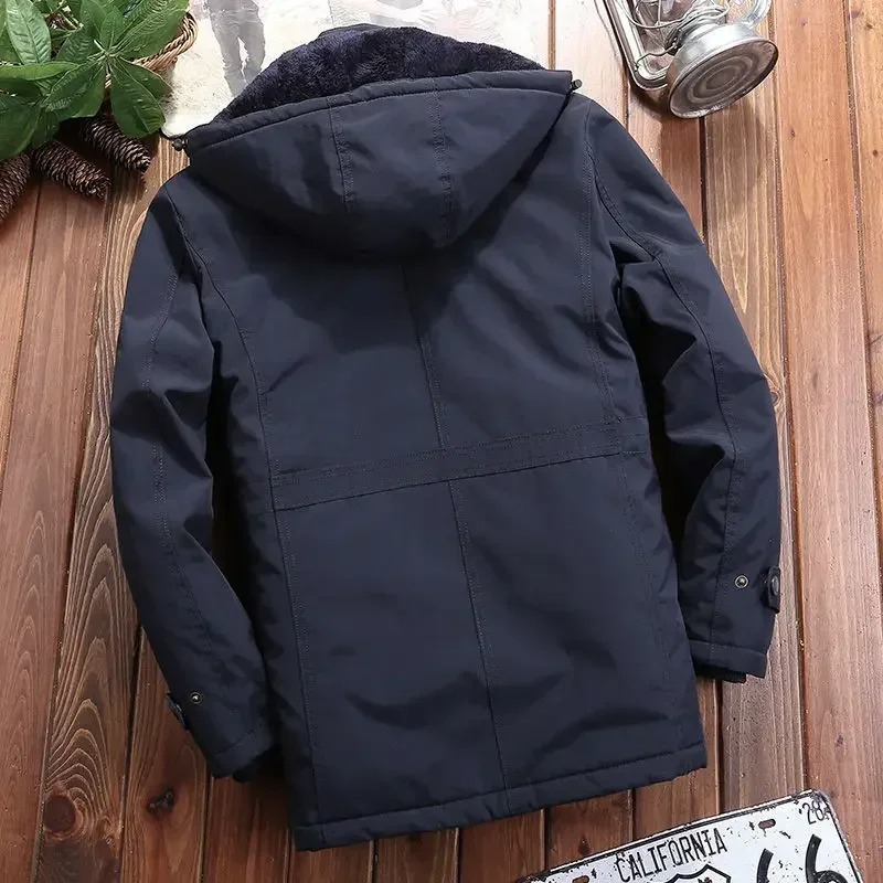 Parka d'hiver pour homme avec doublure chaude et capuche 3