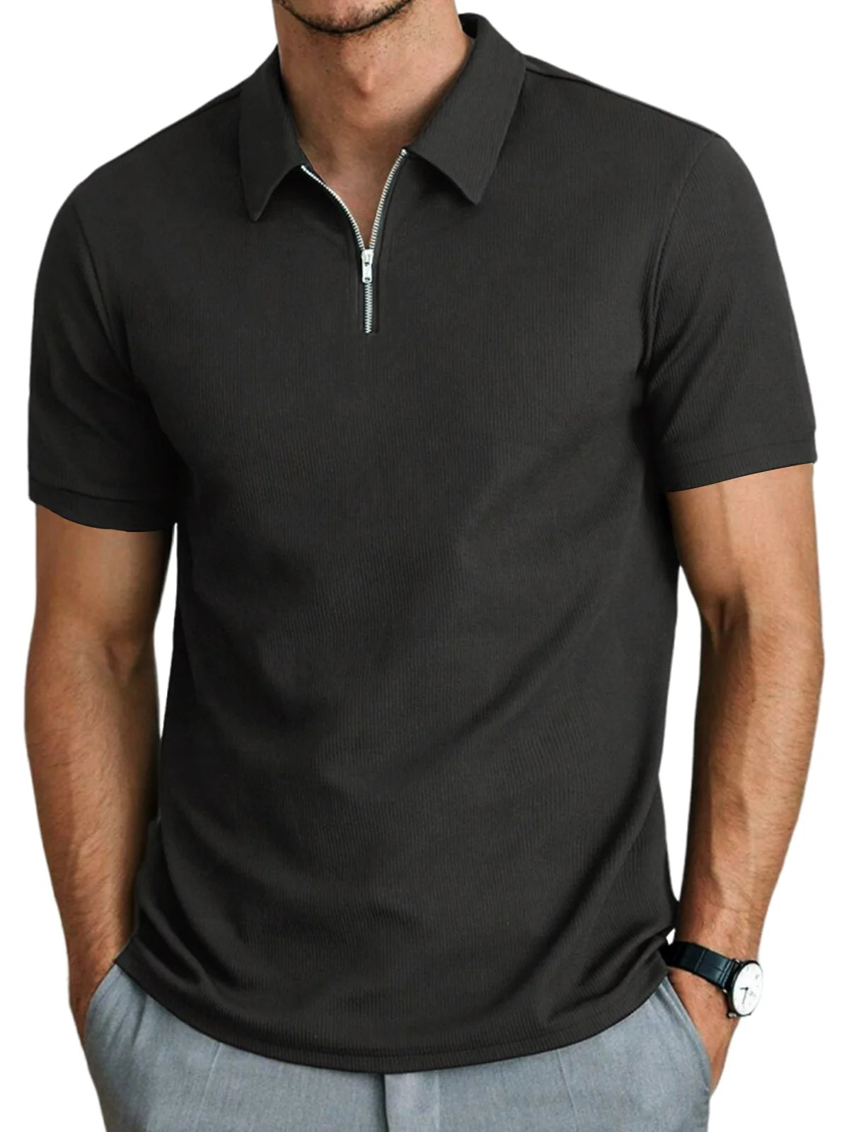 Polo Décontracté en Tissu Léger pour Homme - Été 3