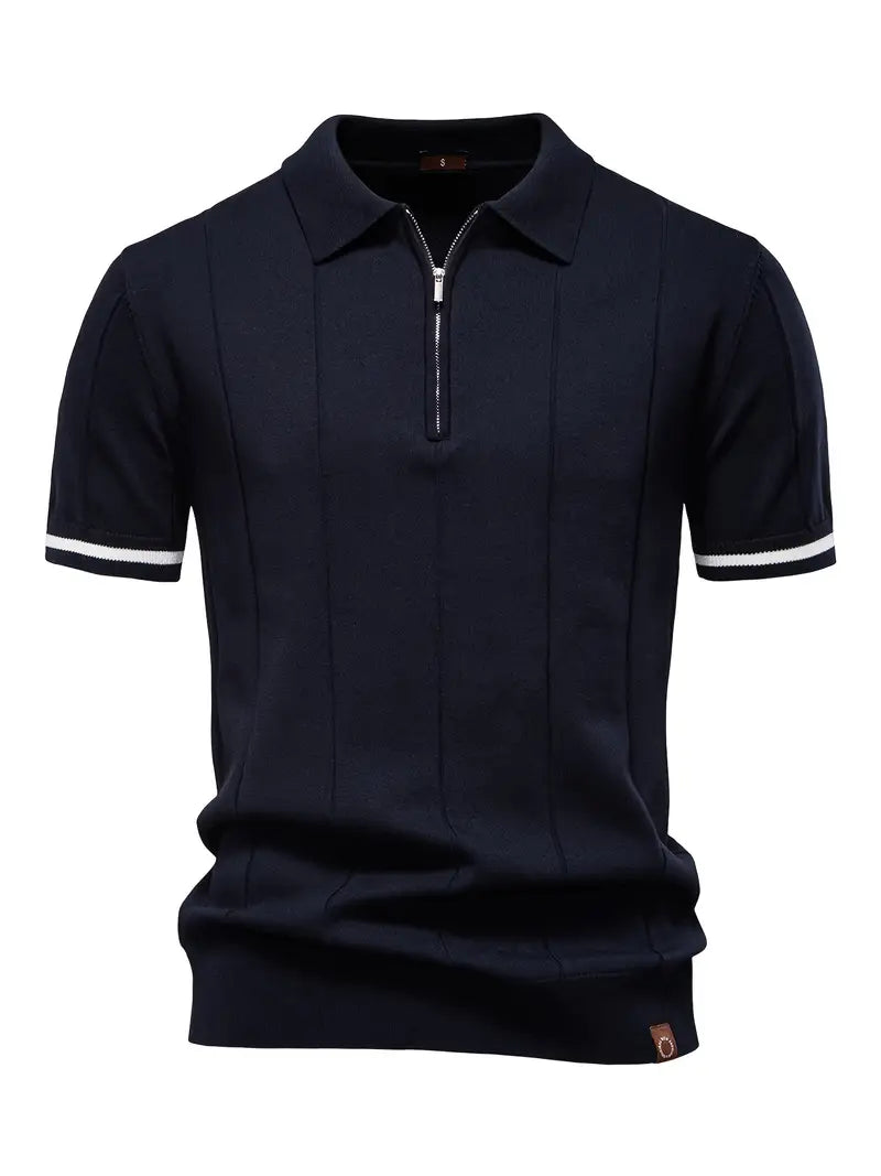 Polo Manche Longue Homme en Coton Coupe Moderne 3