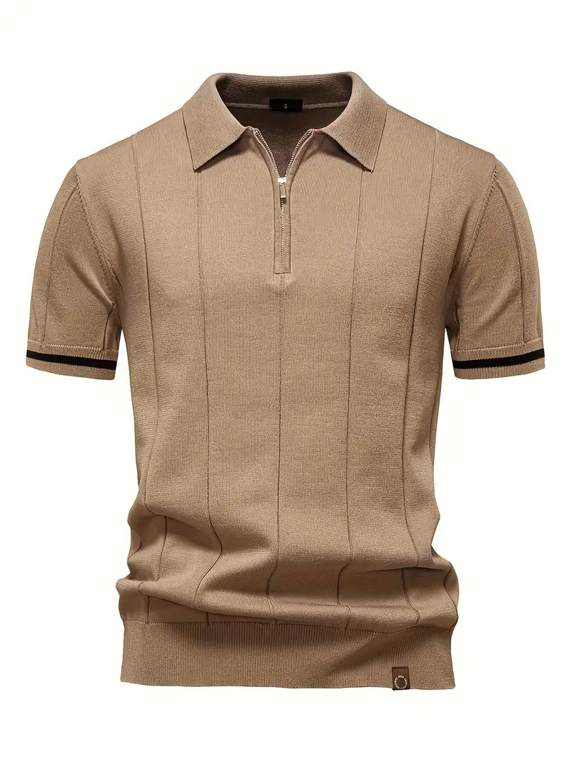 Polo Manche Longue Homme en Coton Coupe Moderne 5