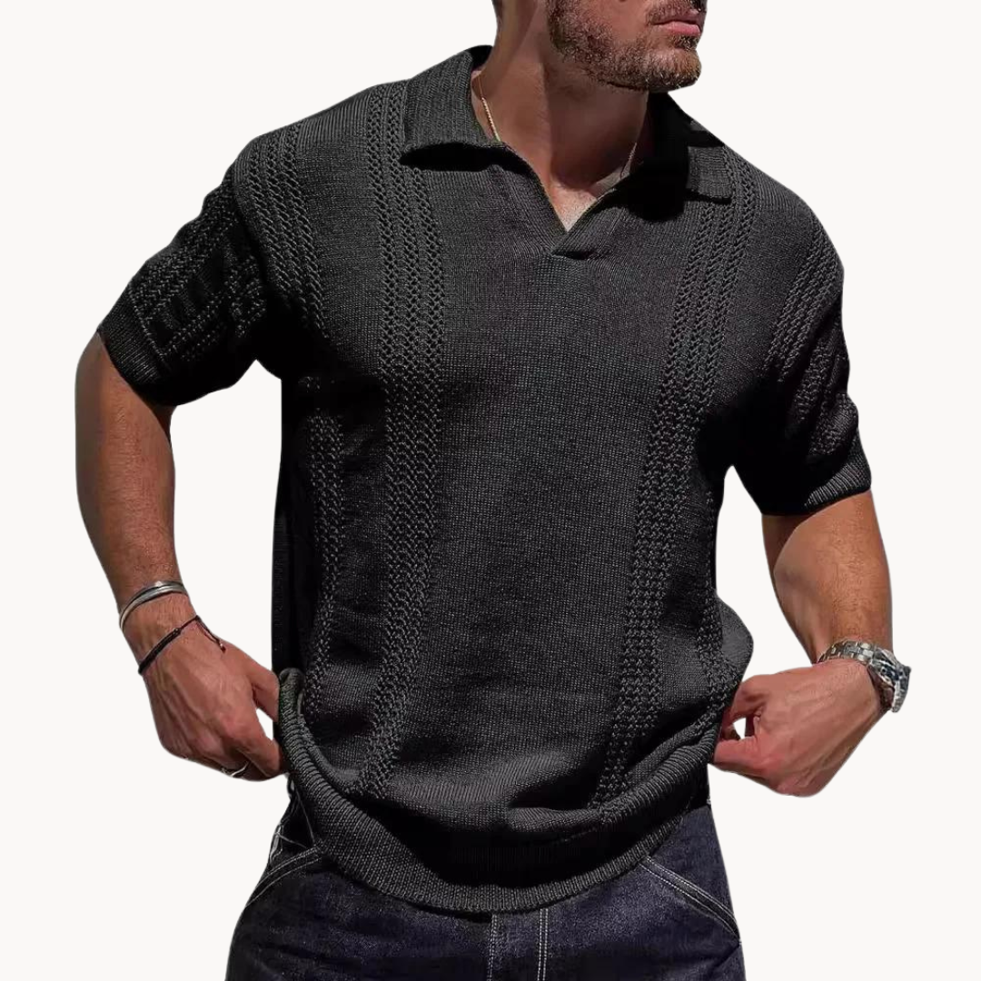 Polo Manche Longue Homme en Polyester Élégant et Confortable 2