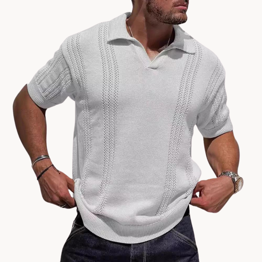 Polo Manche Longue Homme en Polyester Élégant et Confortable 4