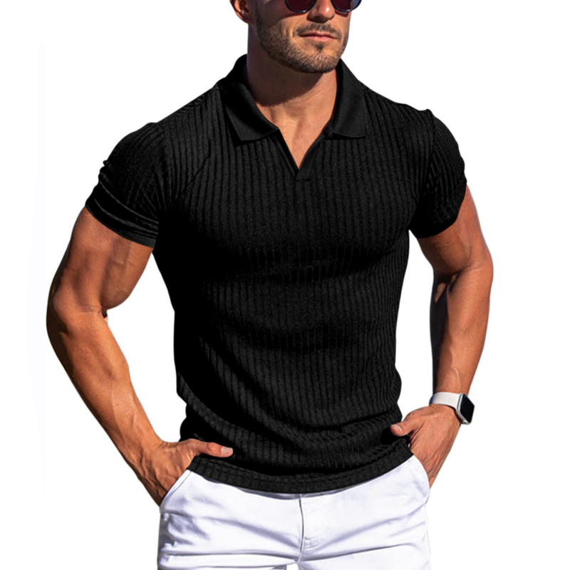 Polo élégant en coton pour homme à manches courtes 2