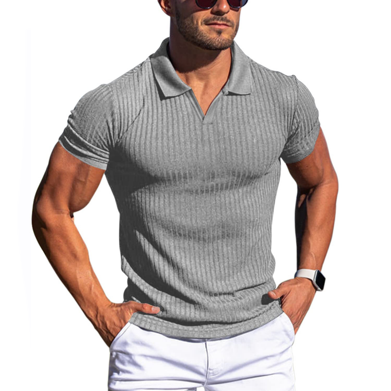 Polo élégant en coton pour homme à manches courtes 4