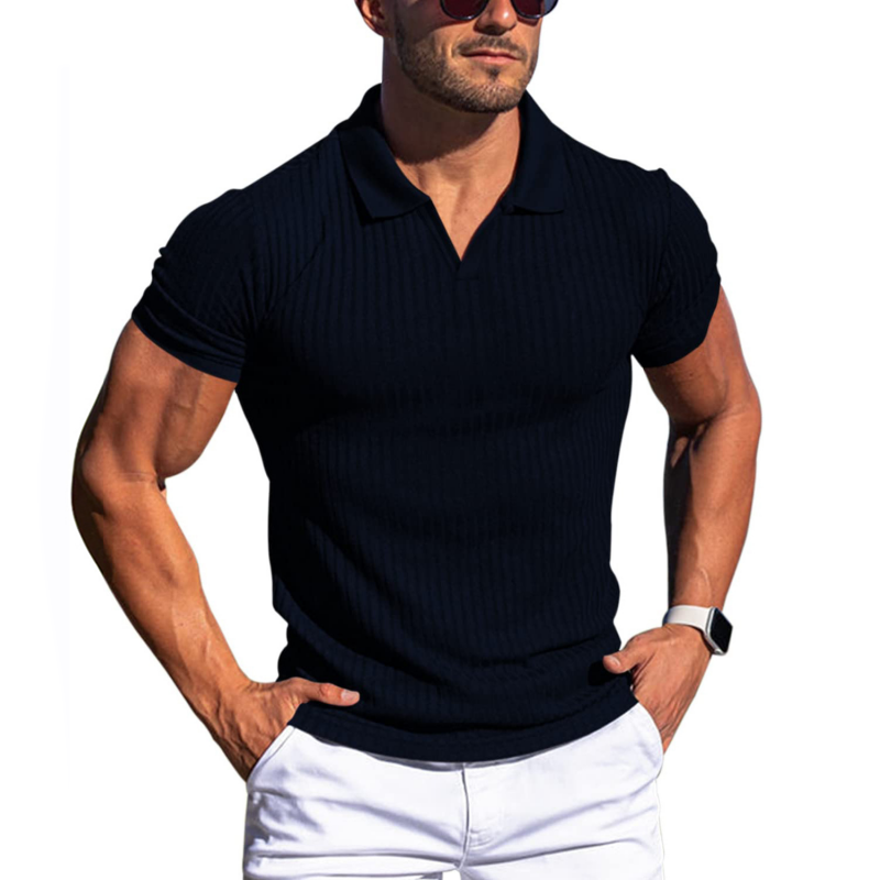 Polo élégant en coton pour homme à manches courtes 5