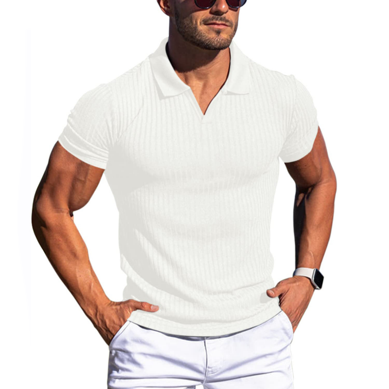 Polo élégant en coton pour homme à manches courtes 6