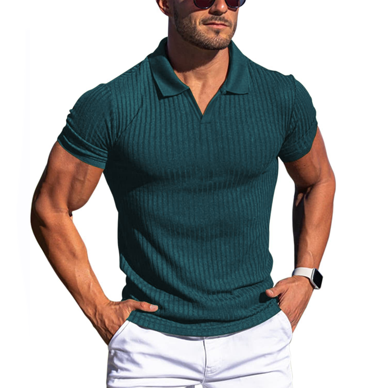 Polo élégant en coton pour homme à manches courtes 9