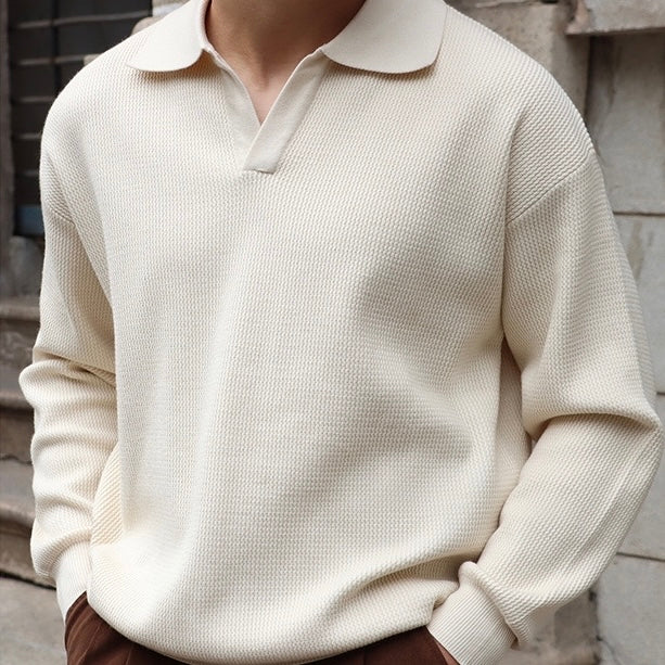 Polo élégant en coton pour homme sans boutons 4