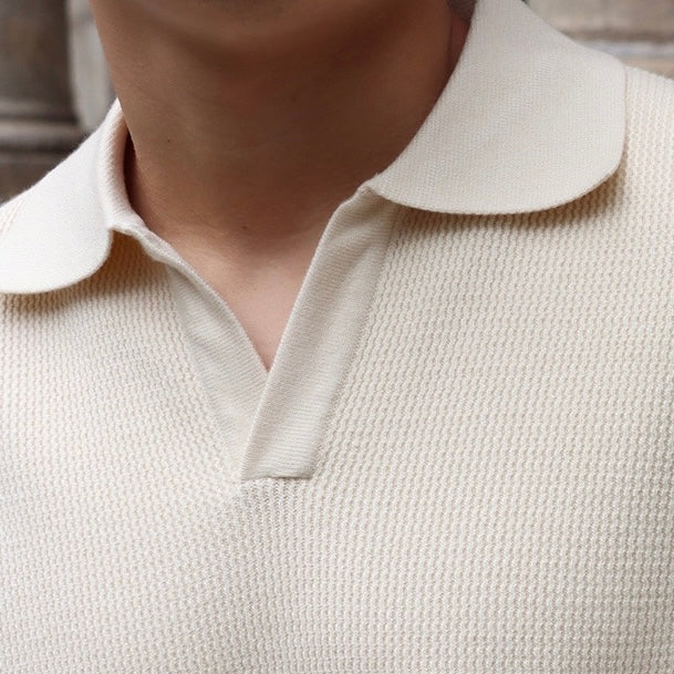Polo élégant en coton pour homme sans boutons 5