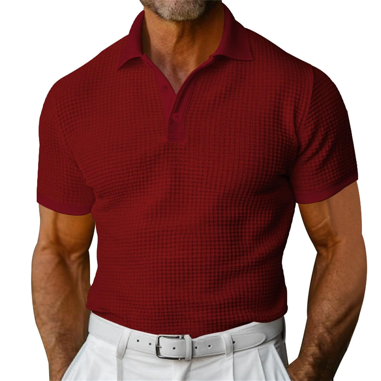 Polo en coton ajusté pour homme, style moderne et confortable 10