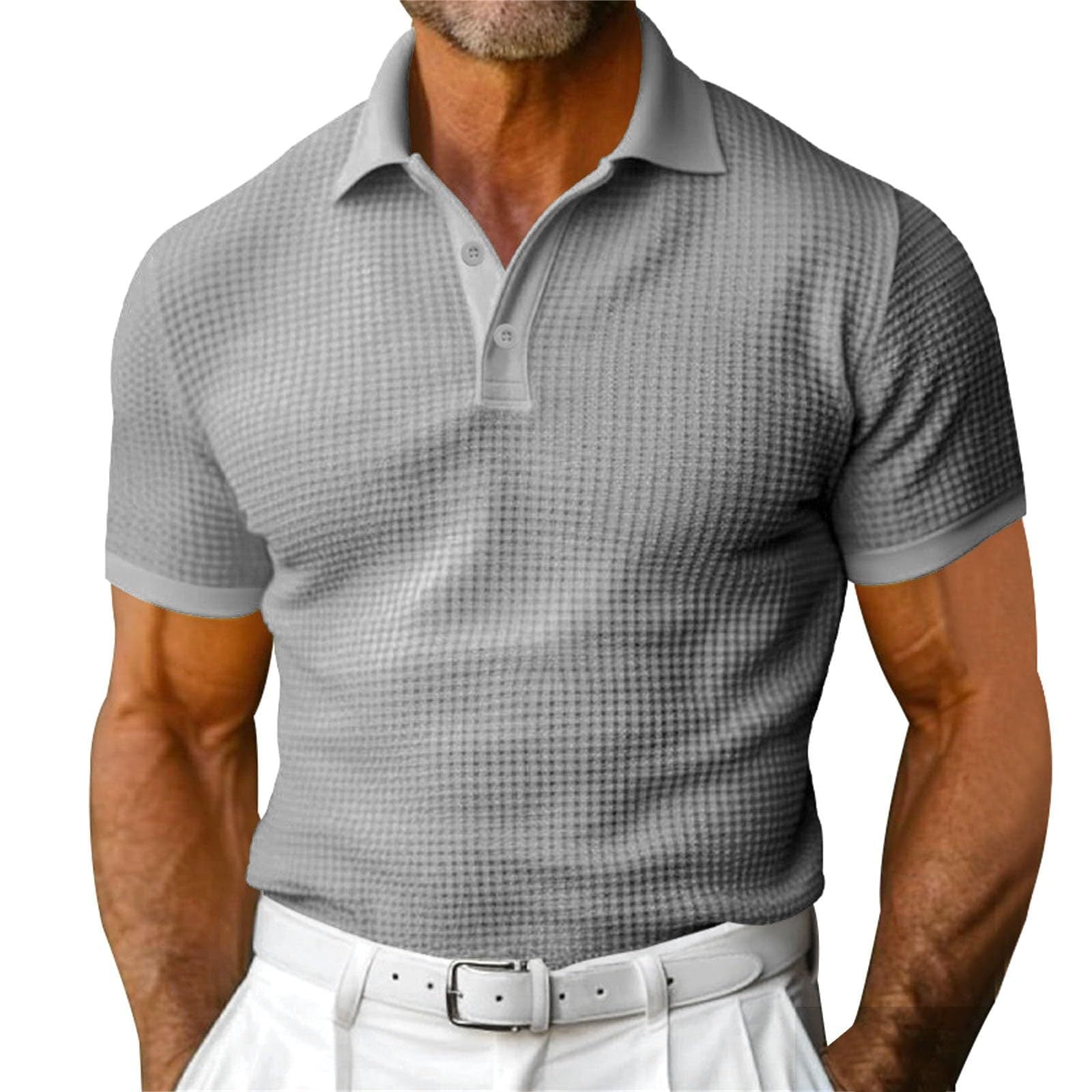 Polo en coton ajusté pour homme, style moderne et confortable 4