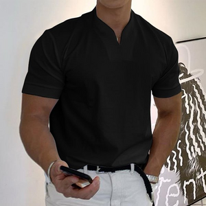 Polo en coton homme à manches courtes pour l'été 2