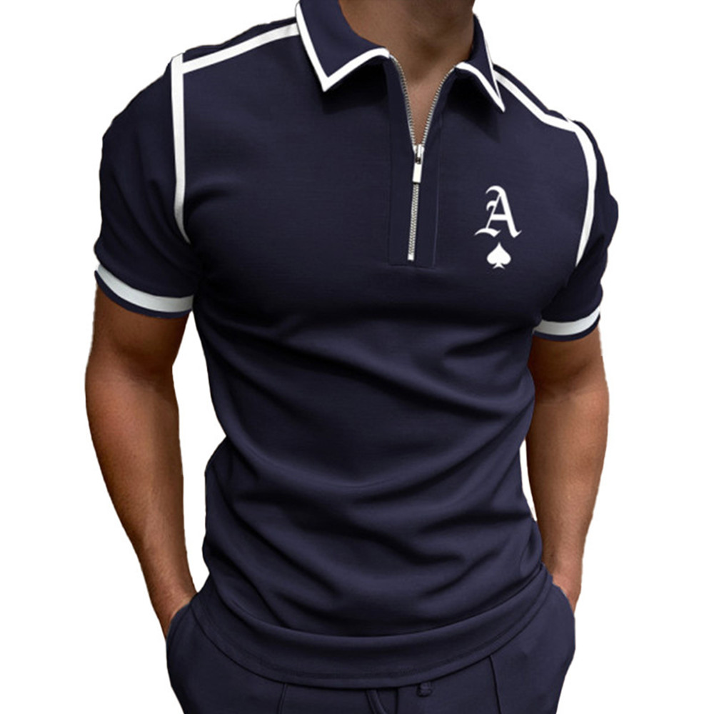 Polo en coton homme avec col zippé, élégant et moderne 3