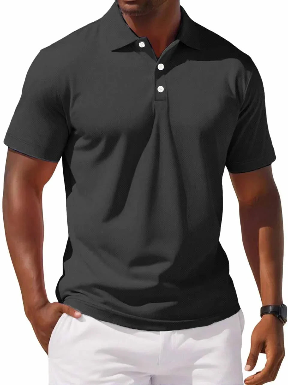 Polo en coton homme classique coupe ajustée 10