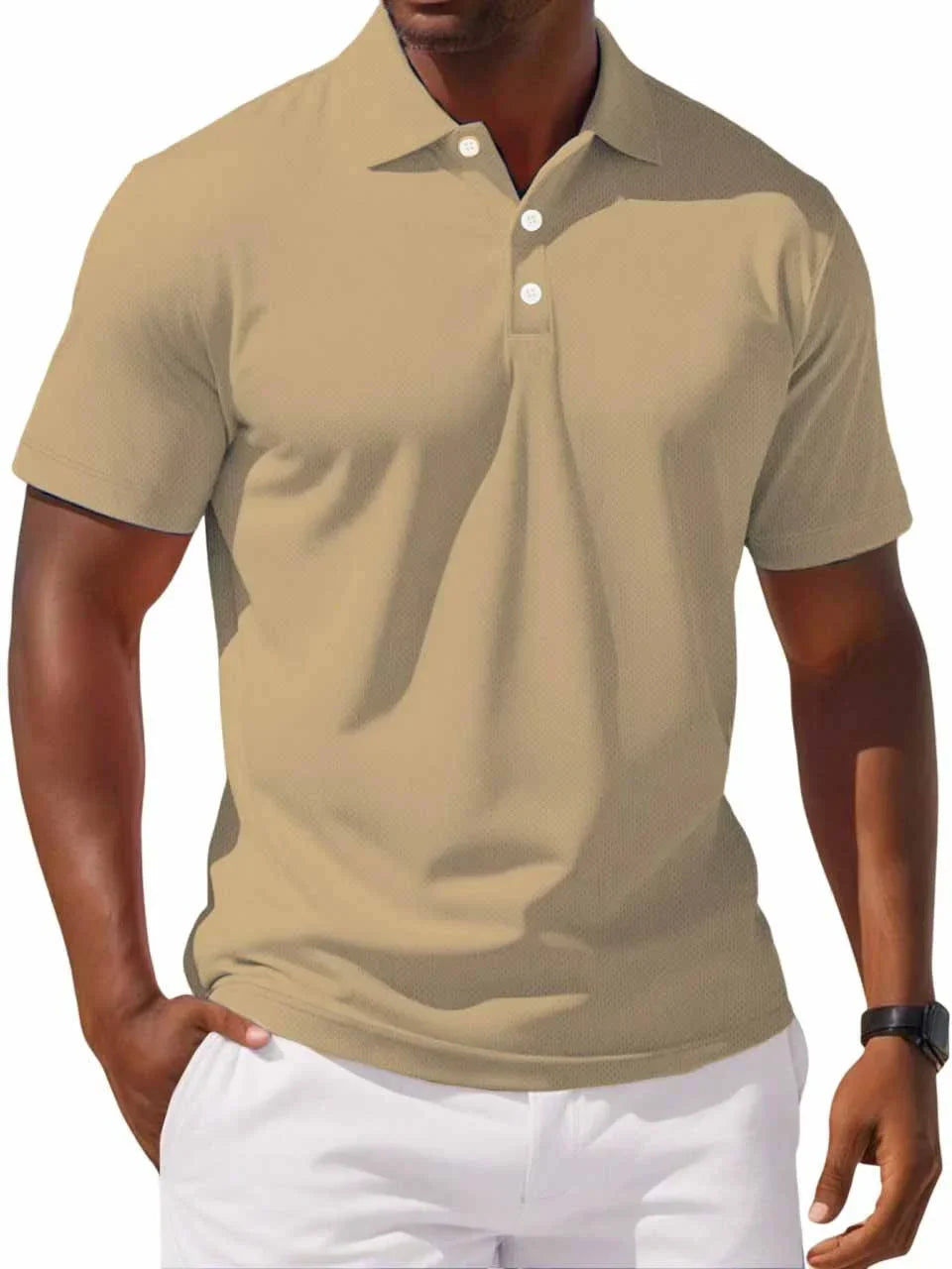 Polo en coton homme classique coupe ajustée 11