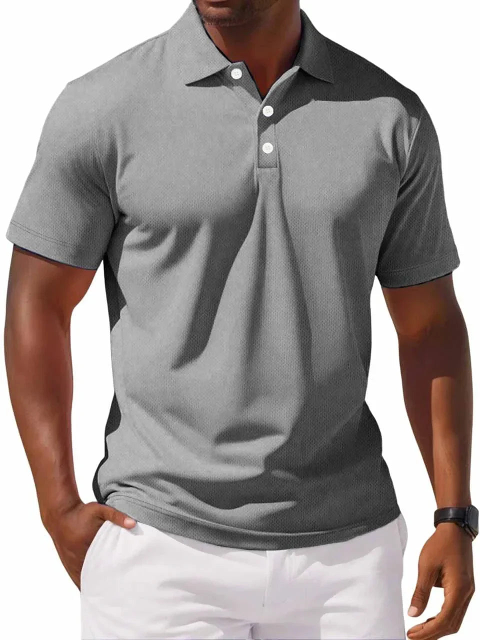 Polo en coton homme classique coupe ajustée 14