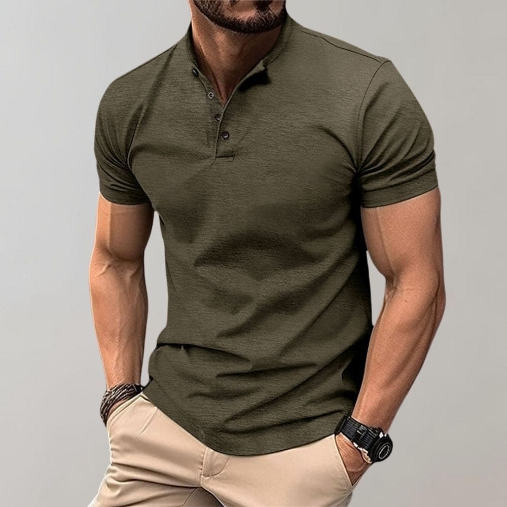 Polo en coton homme coupe slim avec col classique 2