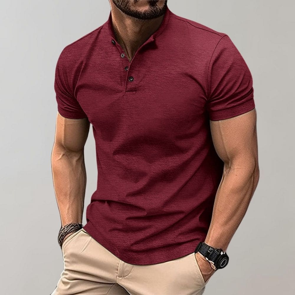 Polo en coton homme coupe slim avec col classique 4
