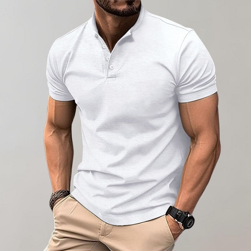 Polo en coton homme coupe slim avec col classique 7