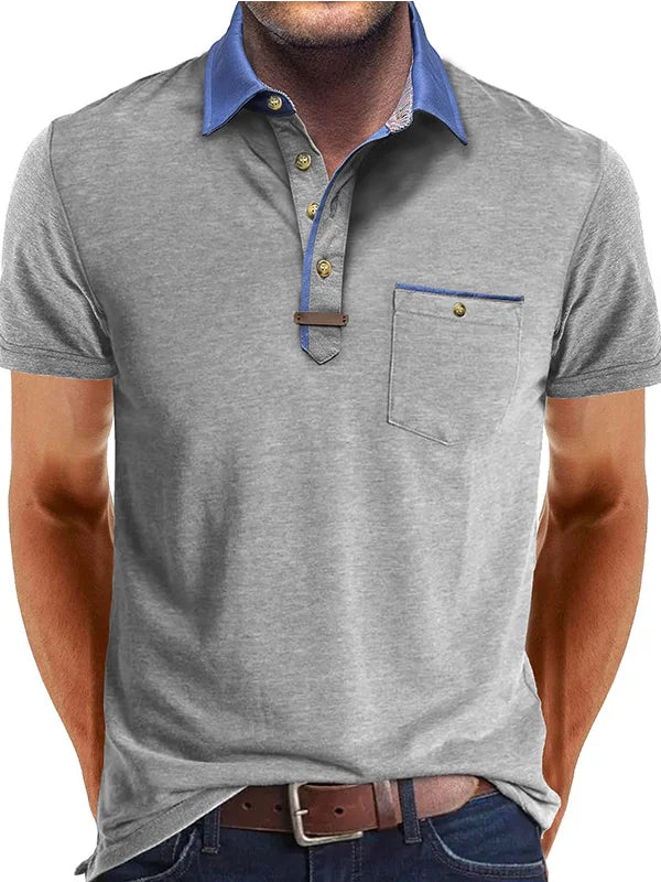 Polo en coton homme été élégant avec col classique 2