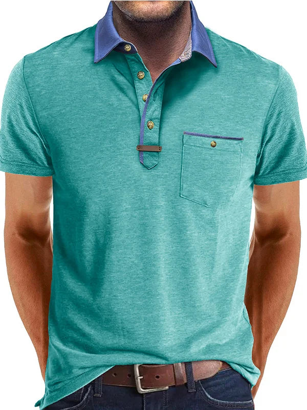 Polo en coton homme été élégant avec col classique 6