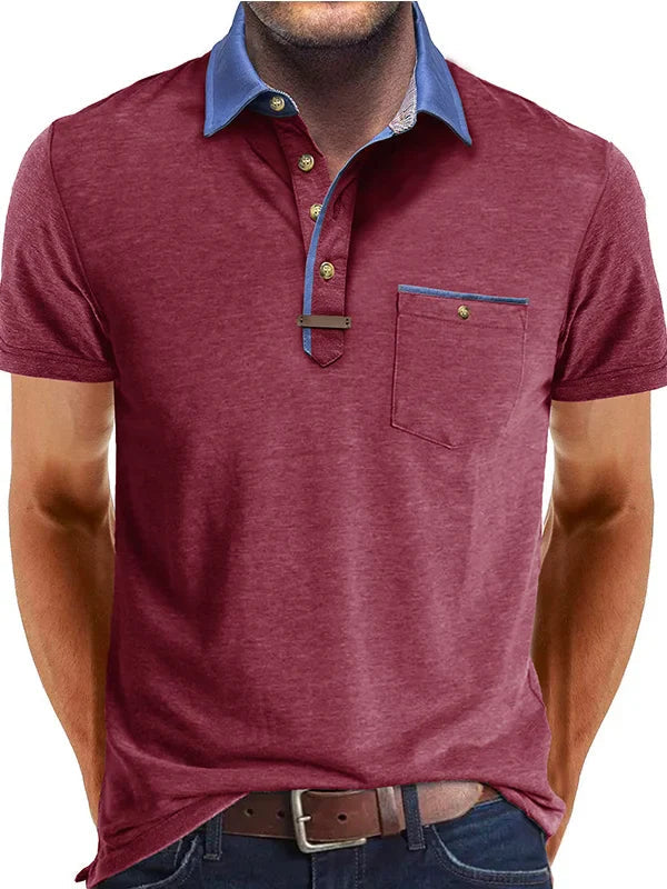 Polo en coton homme été élégant avec col classique 9
