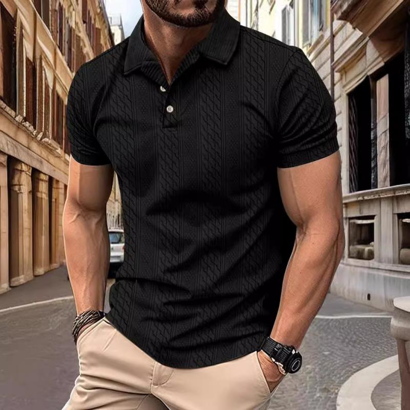Polo en jacquard pour homme avec col classique 4