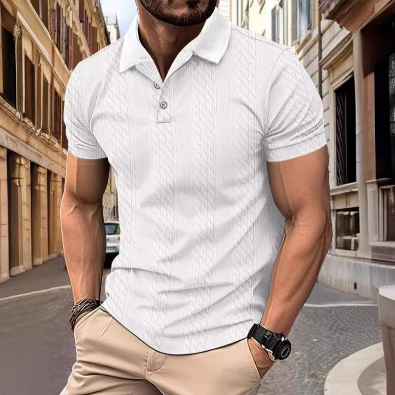 Polo en jacquard pour homme avec col classique 7