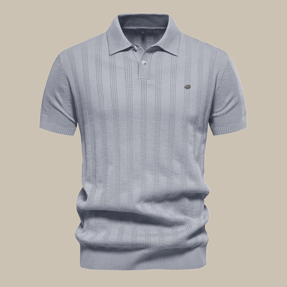 Polo en laine pour homme à manches courtes élégant 5
