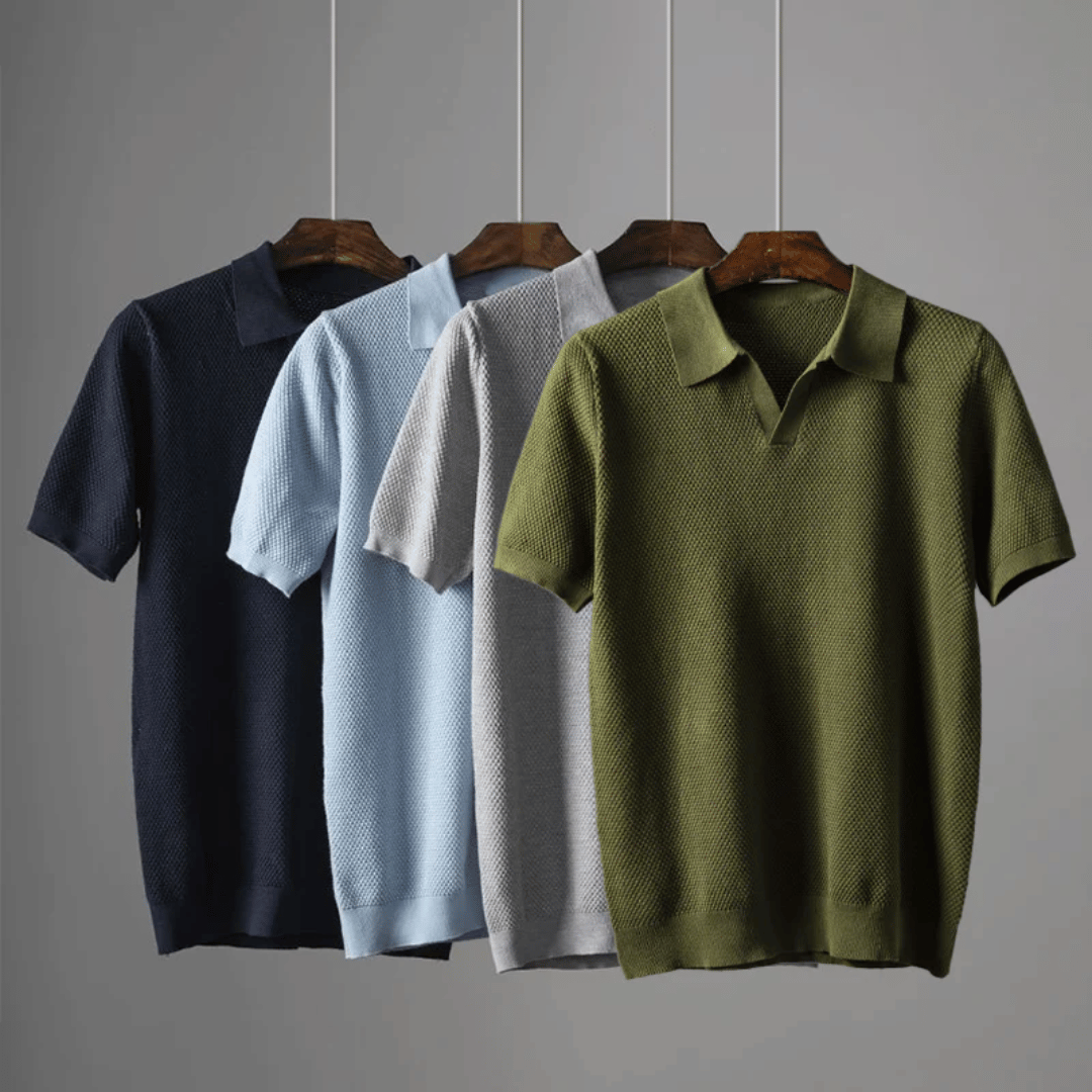Polo en tricot homme élégant et respirant 5