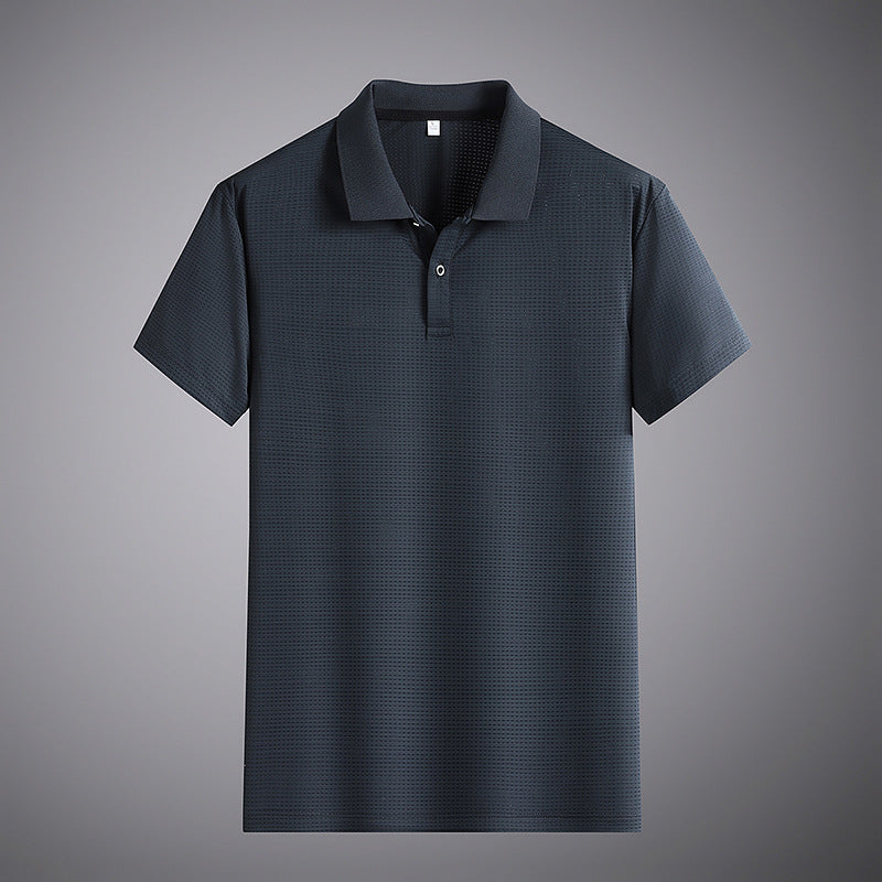 Polo homme élégant en tissu respirant, idéal pour l'été 0