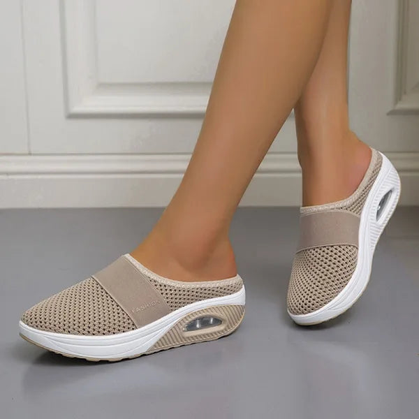 Sandales compensées orthopédiques en mesh pour femme 3