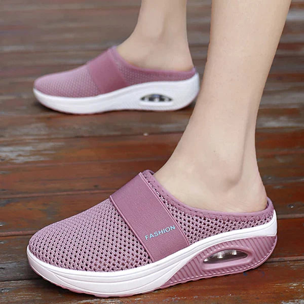 Sandales compensées orthopédiques en mesh pour femme 5