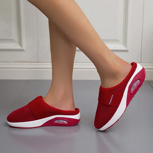Sandales compensées orthopédiques en mesh pour femme 6