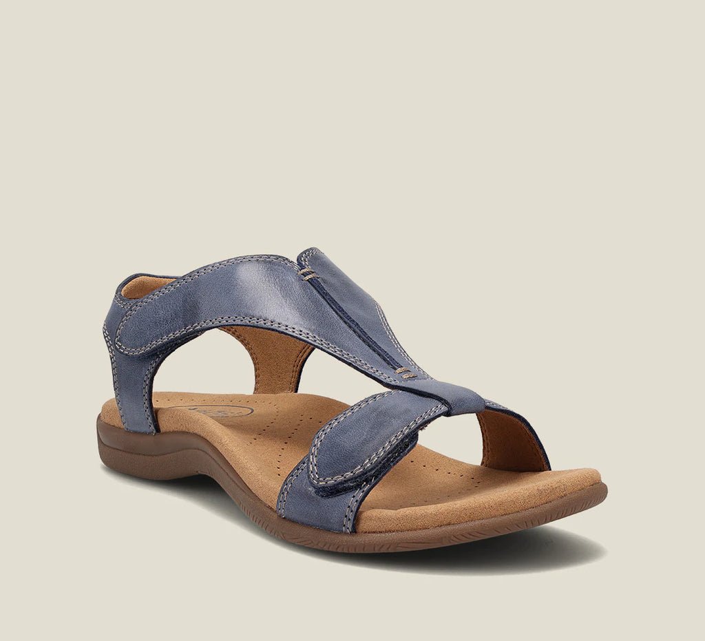 Sandales ouvertes ergonomiques femme en cuir PU avec semelle rembourrée 3
