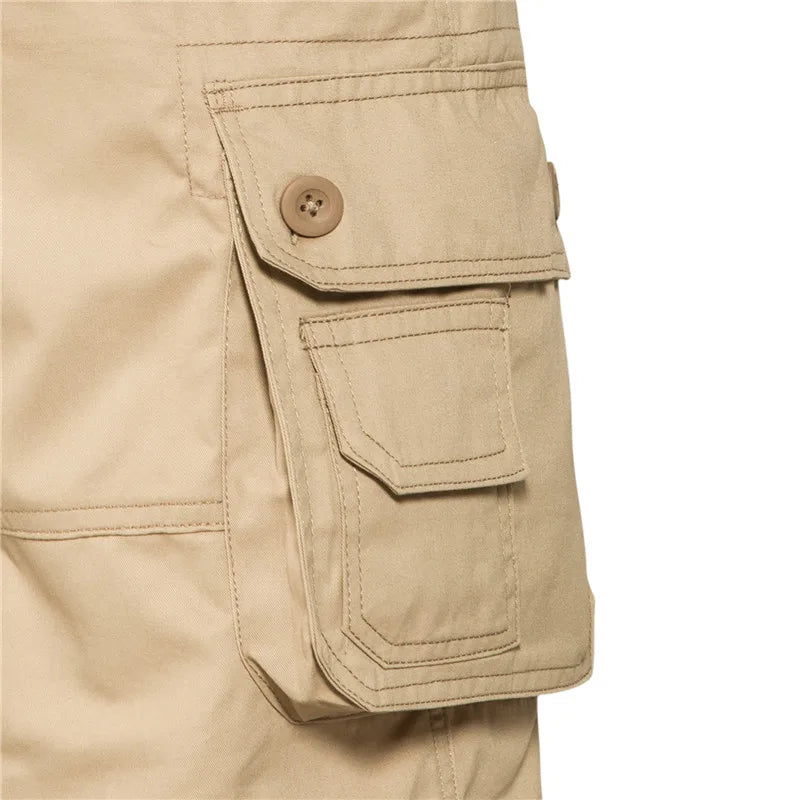 Short Cargo Homme Décontracté en Coton avec Poches Multiples 5