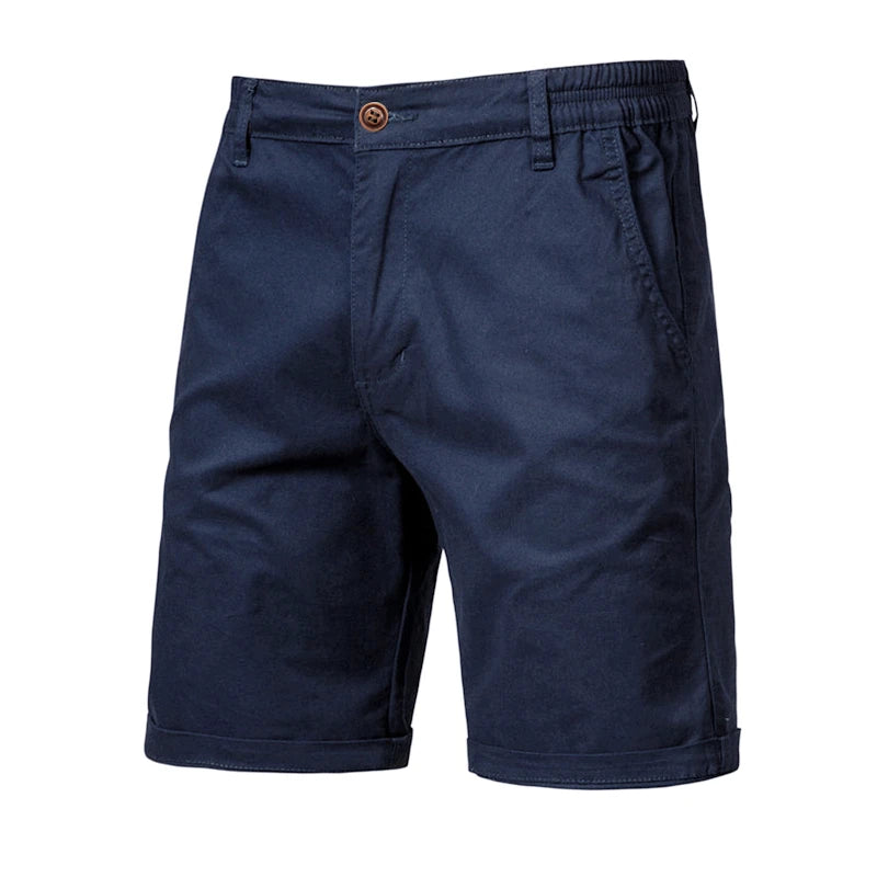 Shorts Chino Élastiques Homme en Coton avec Taille Ajustable 7