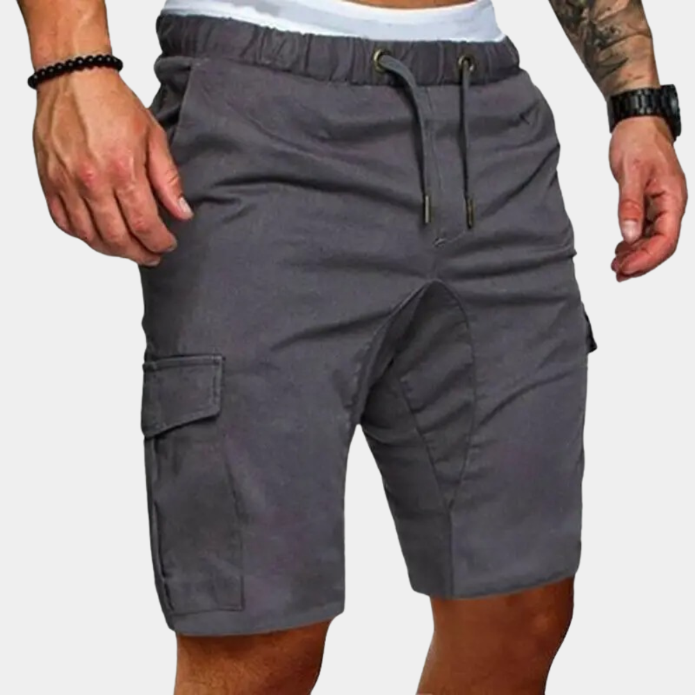 Shorts cargo en coton pour homme avec taille ajustable 2