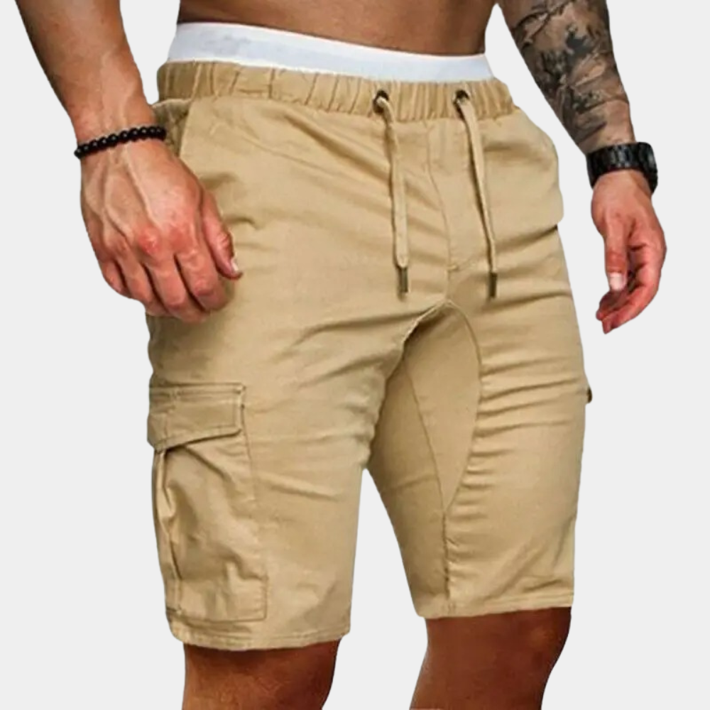Shorts cargo en coton pour homme avec taille ajustable 4