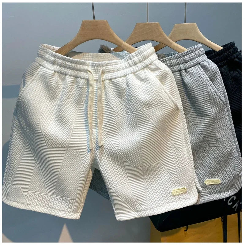 Shorts de sport homme décontractés en tissu léger à motif vague 3